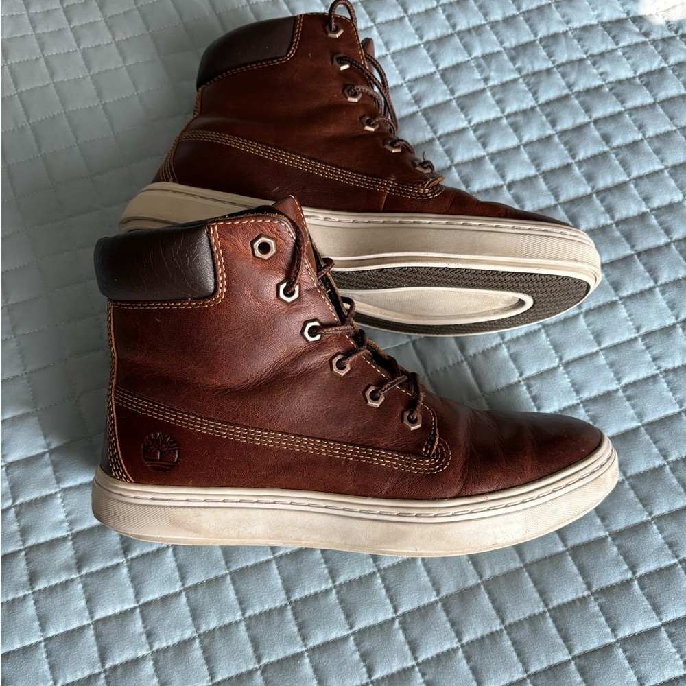 Timberland Boots, brown leather, high tops - Picture 4 of 8